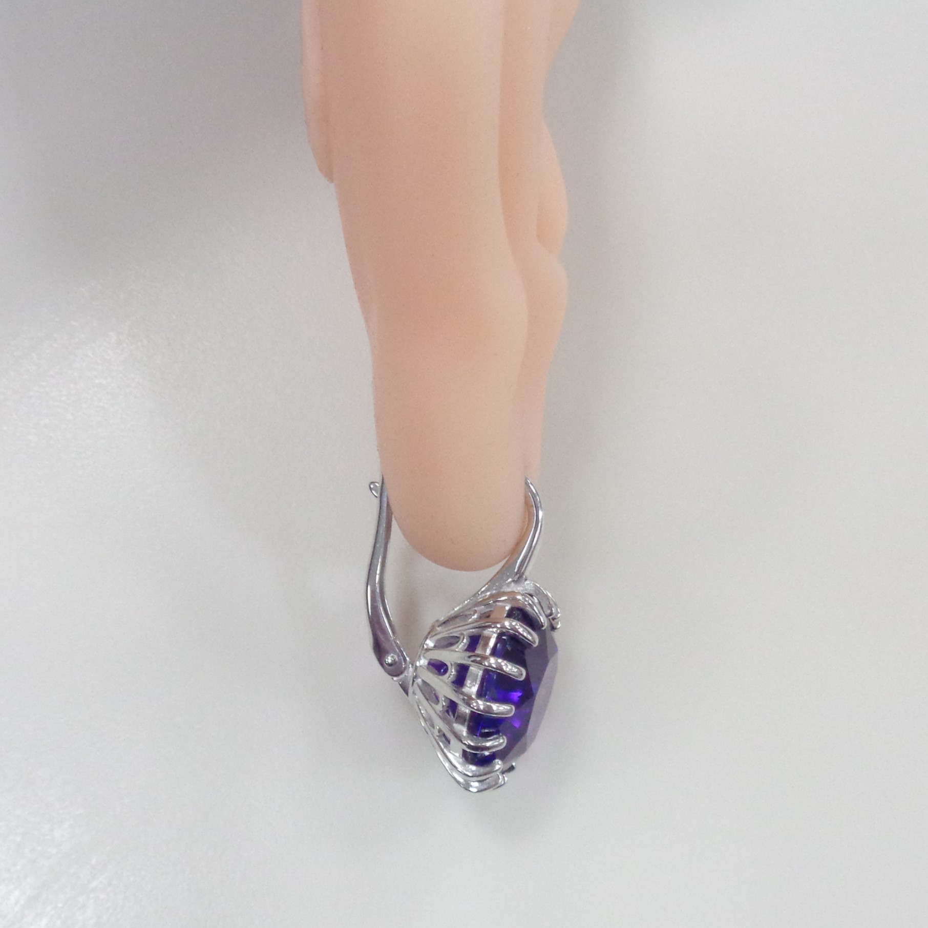 Серебряные серьги с аметистами